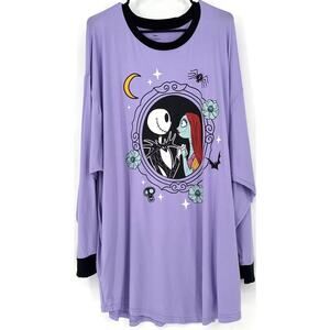 NWT Disney Sz XL(16-18)Tim Burton Nightmare Before Christmas Pockets Sleepshirt